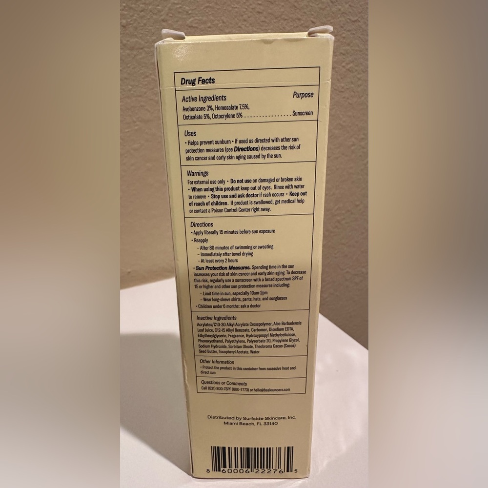 Bask SPF 30 Sunscreen Lotion 3.4 oz NEW Sealed Broad Spectrum Travel Size - Picture 5 of 9